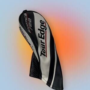 TOUR EDGE Exotics 722 Hybrid Wood Headcover GOLF HEAD COVER BLACK WHITE